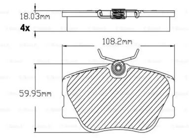 Комплект тормозных колодок (BOSCH: F 03B 150 230)