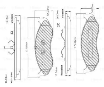 Комплект тормозных колодок (BOSCH: F 03B 150 232)