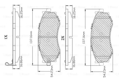 Комплект тормозных колодок (BOSCH: F 03B 150 233)