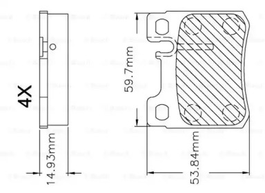 Комплект тормозных колодок (BOSCH: F 03B 150 247)