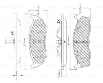 Комплект тормозных колодок (BOSCH: F 03B 150 250)