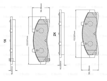 Комплект тормозных колодок (BOSCH: F 03B 150 255)