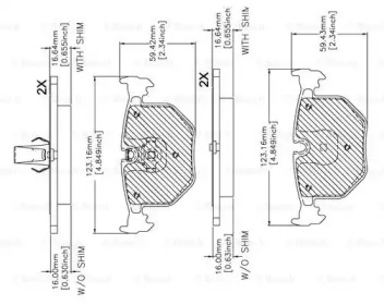 Комплект тормозных колодок (BOSCH: F 03B 150 262)