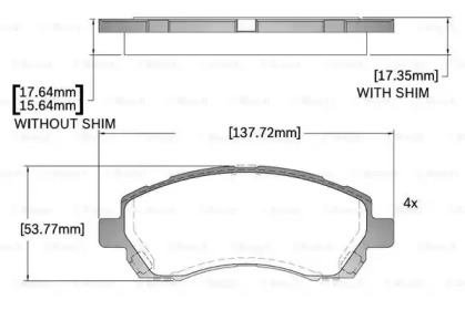 Комплект тормозных колодок (BOSCH: F 03B 150 274)