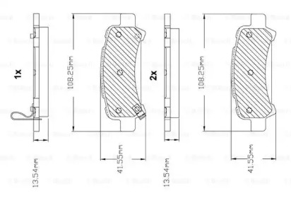 Комплект тормозных колодок (BOSCH: F 03B 150 286)