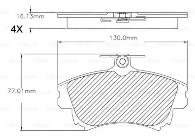 Комплект тормозных колодок (BOSCH: F 03B 150 295)