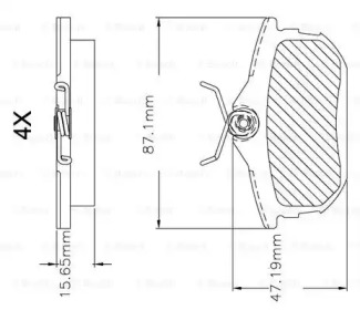 Комплект тормозных колодок (BOSCH: F 03B 150 296)