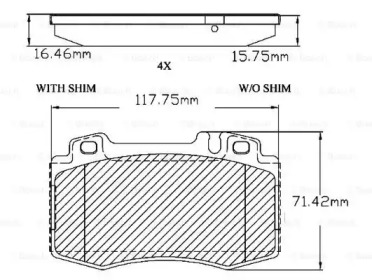 Комплект тормозных колодок (BOSCH: F 03B 150 300)