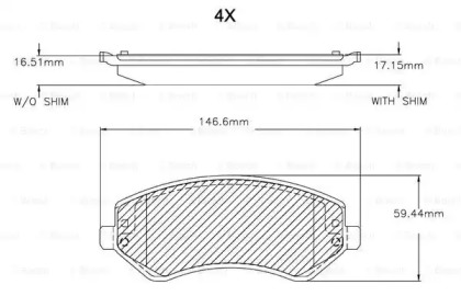 Комплект тормозных колодок (BOSCH: F 03B 150 301)