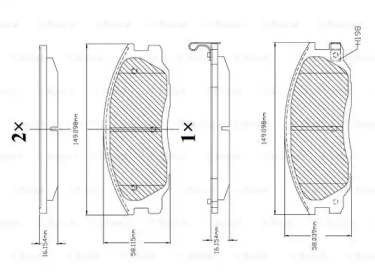 Комплект тормозных колодок (BOSCH: F 03B 150 304)