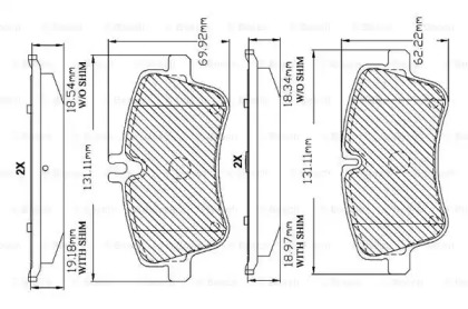 Комплект тормозных колодок (BOSCH: F 03B 150 306)