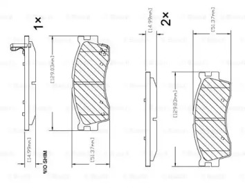 Комплект тормозных колодок (BOSCH: F 03B 150 310)