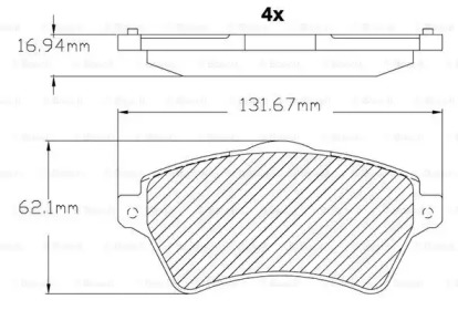 Комплект тормозных колодок (BOSCH: F 03B 150 318)