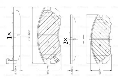 Комплект тормозных колодок (BOSCH: F 03B 150 334)