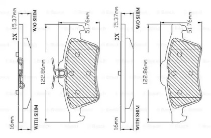 Комплект тормозных колодок (BOSCH: F 03B 150 360)