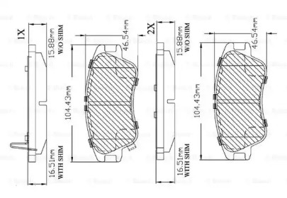 Комплект тормозных колодок (BOSCH: F 03B 150 371)