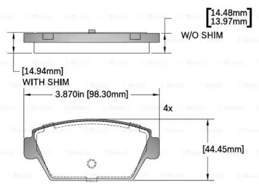 Комплект тормозных колодок (BOSCH: F 03B 150 408)