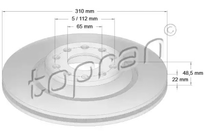 Тормозной диск (TOPRAN: 110 418)