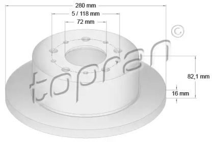 Тормозной диск (TOPRAN: 721 183)