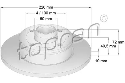 Тормозной диск (TOPRAN: 103 526)