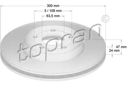 Тормозной диск (TOPRAN: 301 956)