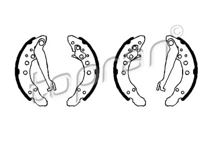 Комлект тормозных накладок (TOPRAN: 103 075)