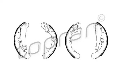 Комлект тормозных накладок (TOPRAN: 103 532)
