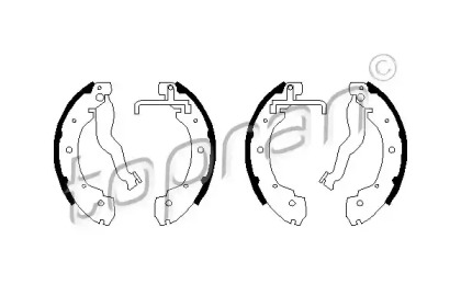 Комлект тормозных накладок (TOPRAN: 104 092)