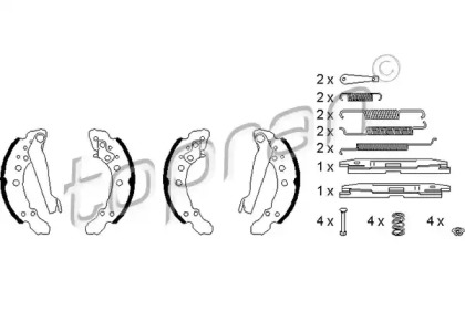 Комлект тормозных накладок (TOPRAN: 110 298)