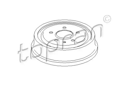 Тормозный барабан (TOPRAN: 206 050)