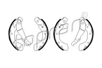 Комлект тормозных накладок (TOPRAN: 206 325)
