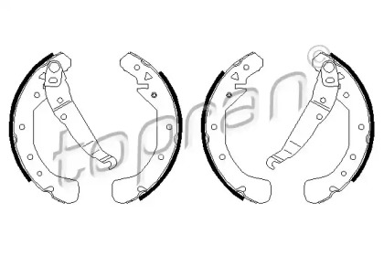 Комлект тормозных накладок (TOPRAN: 206 510)