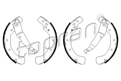 Комлект тормозных накладок (TOPRAN: 205 788)