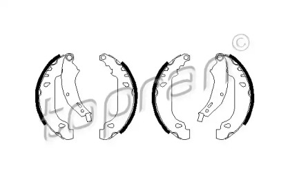 Комлект тормозных накладок (TOPRAN: 700 606)