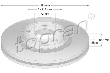 Тормозной диск (TOPRAN: 207 073)