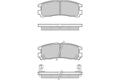 Комплект тормозных колодок (E.T.F.: 12-1038)