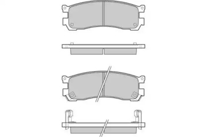 Комплект тормозных колодок (E.T.F.: 12-1054)