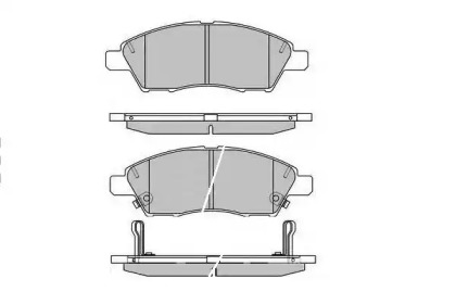 Комплект тормозных колодок (E.T.F.: 12-1601)