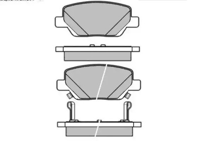 Комплект тормозных колодок (E.T.F.: 12-1645)