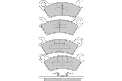 Комплект тормозных колодок (E.T.F.: 12-0250)