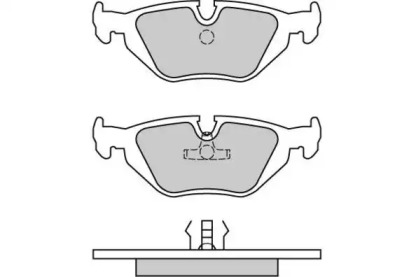 Комплект тормозных колодок (E.T.F.: 12-0498)