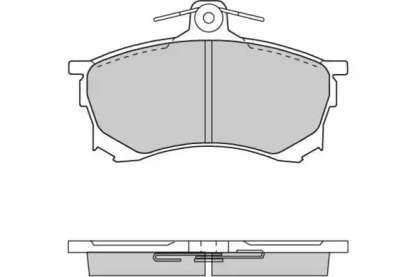 Комплект тормозных колодок (E.T.F.: 12-0700)