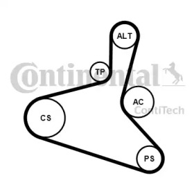 Ременный комплект (CONTITECH: 6DPK1195K1)