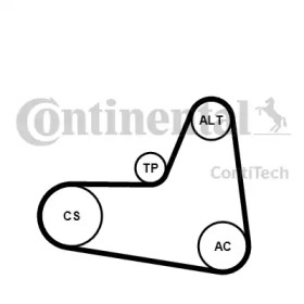 Ременный комплект (CONTITECH: 6PK1045K2)