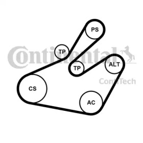 Ременный комплект (CONTITECH: 6PK1468K1)