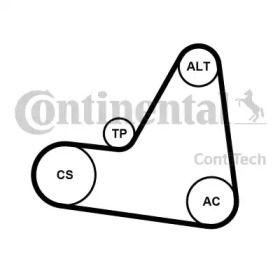Ременный комплект (CONTITECH: 6PK1680K1)