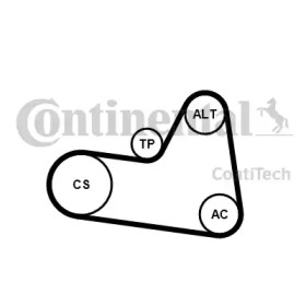 Ременный комплект (CONTITECH: 6PK1710K1)