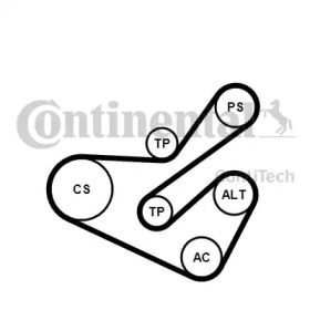 Ременный комплект (CONTITECH: 6PK1740K1)