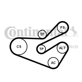 Ременный комплект (CONTITECH: 6PK1740K3)