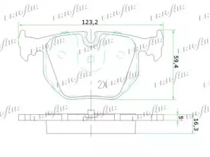 Комплект тормозных колодок (FRIGAIR: PD02.512)